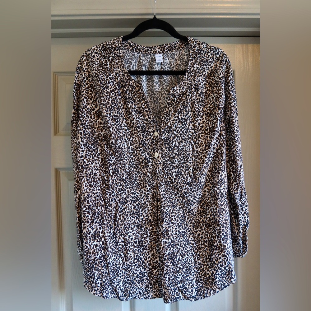 Old Navy Animal Print Blouse
